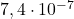  7,4 \cdot 10^{-7} 