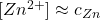 [Zn^{2+}] \approx c_{Zn}